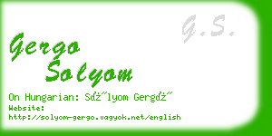 gergo solyom business card